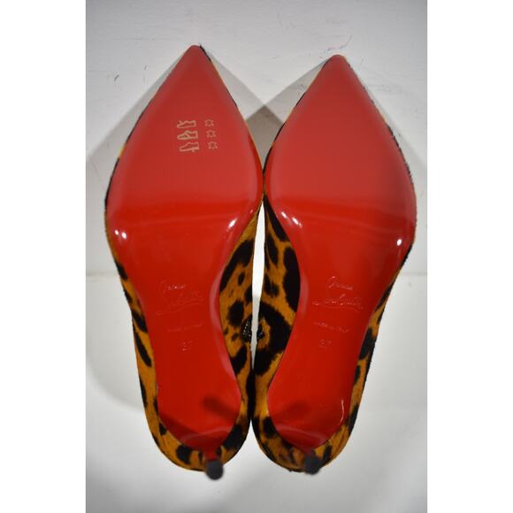 Christian Louboutin So Kate Booty 85 Black Spicy Leopard Ankle Heel Bootie 37 - Picture 12 of 12